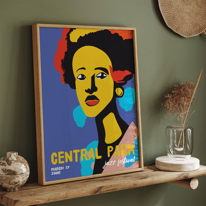 Central Park Jazz Festival Retro Poster