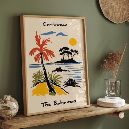 Caribbean The Bahamas Travel Poster