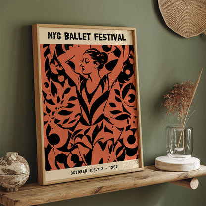 1962 NYC Ballet Festival Vintage Poster