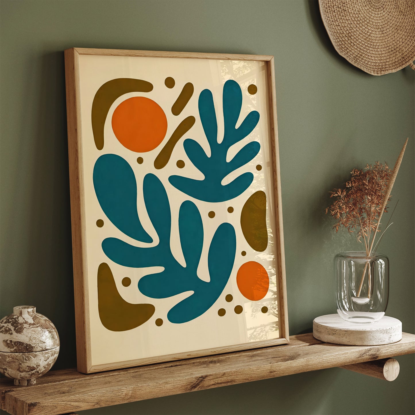 Vintage Cut Outs Leaves Art Print