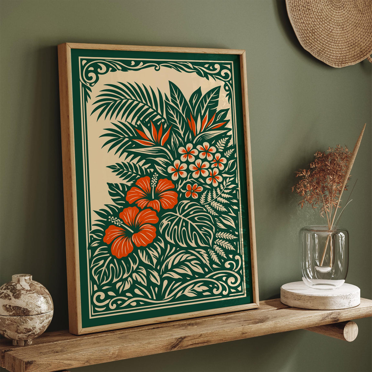 Hawaiian Tropical Nature Art Poster