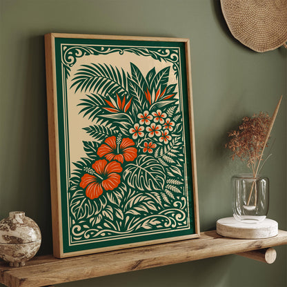 Hawaiian Tropical Nature Art Poster