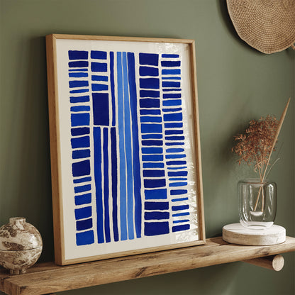 Modern Blue Minimalist Wall Art Print