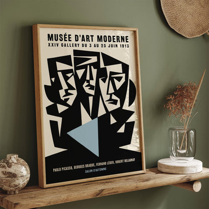 Paris Cubism Exhibition Poster - Vintage Picasso Inspired Print