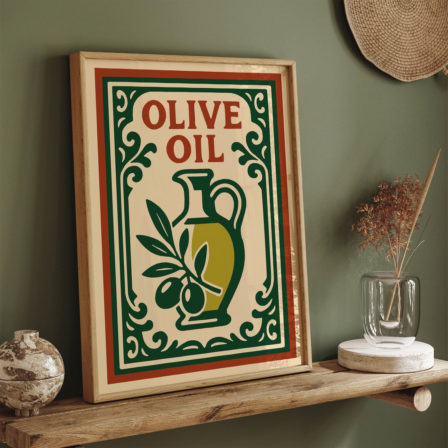 Olive Oil Poster - Rococo Restaurant Wall Decor