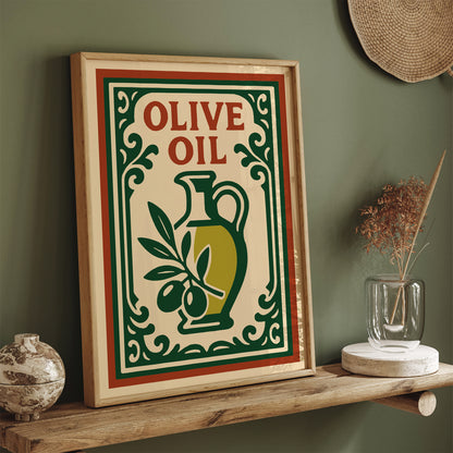 Olive Oil Poster - Rococo Restaurant Wall Decor