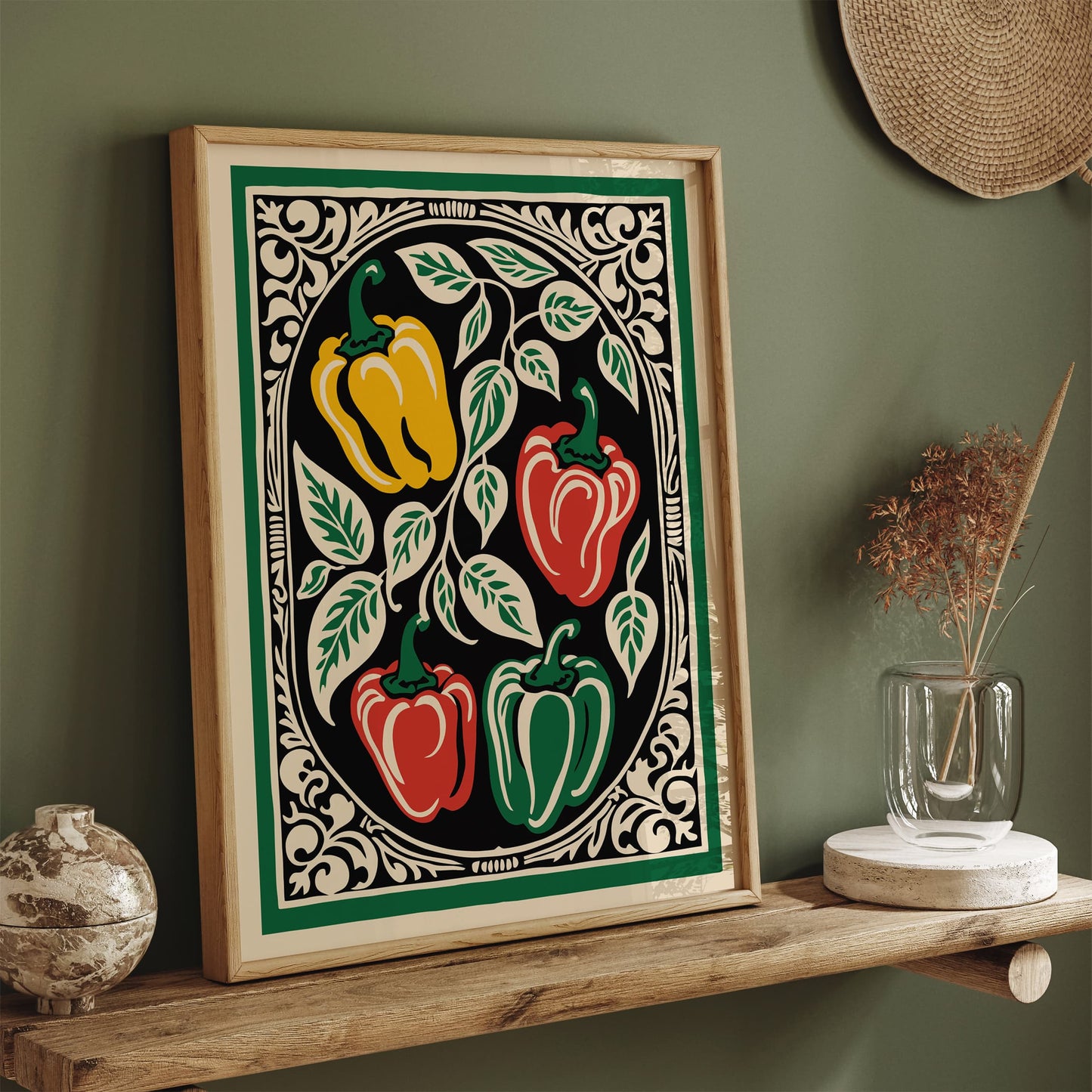 Paprika Kitchen Print - Colorful Vegetable Art