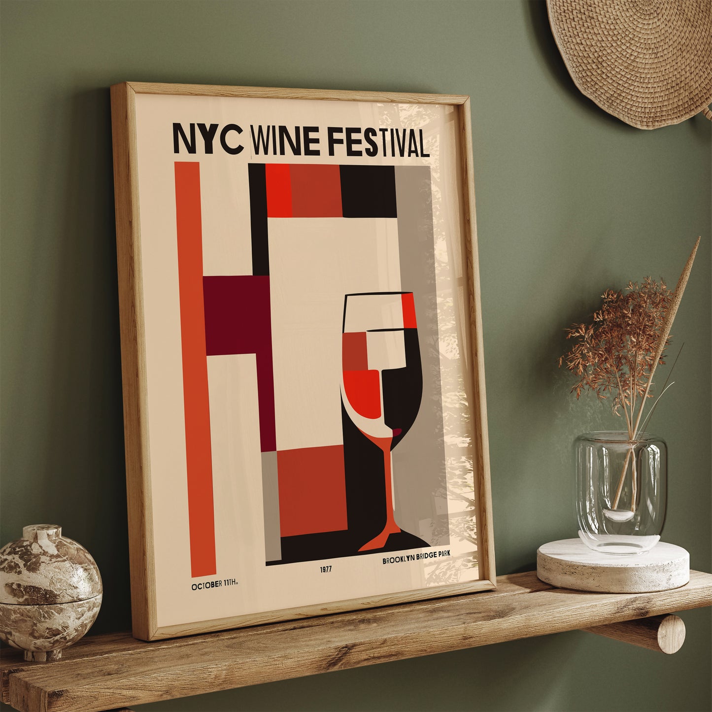 NYC Wine Festival Brooklyn 1977 Poster