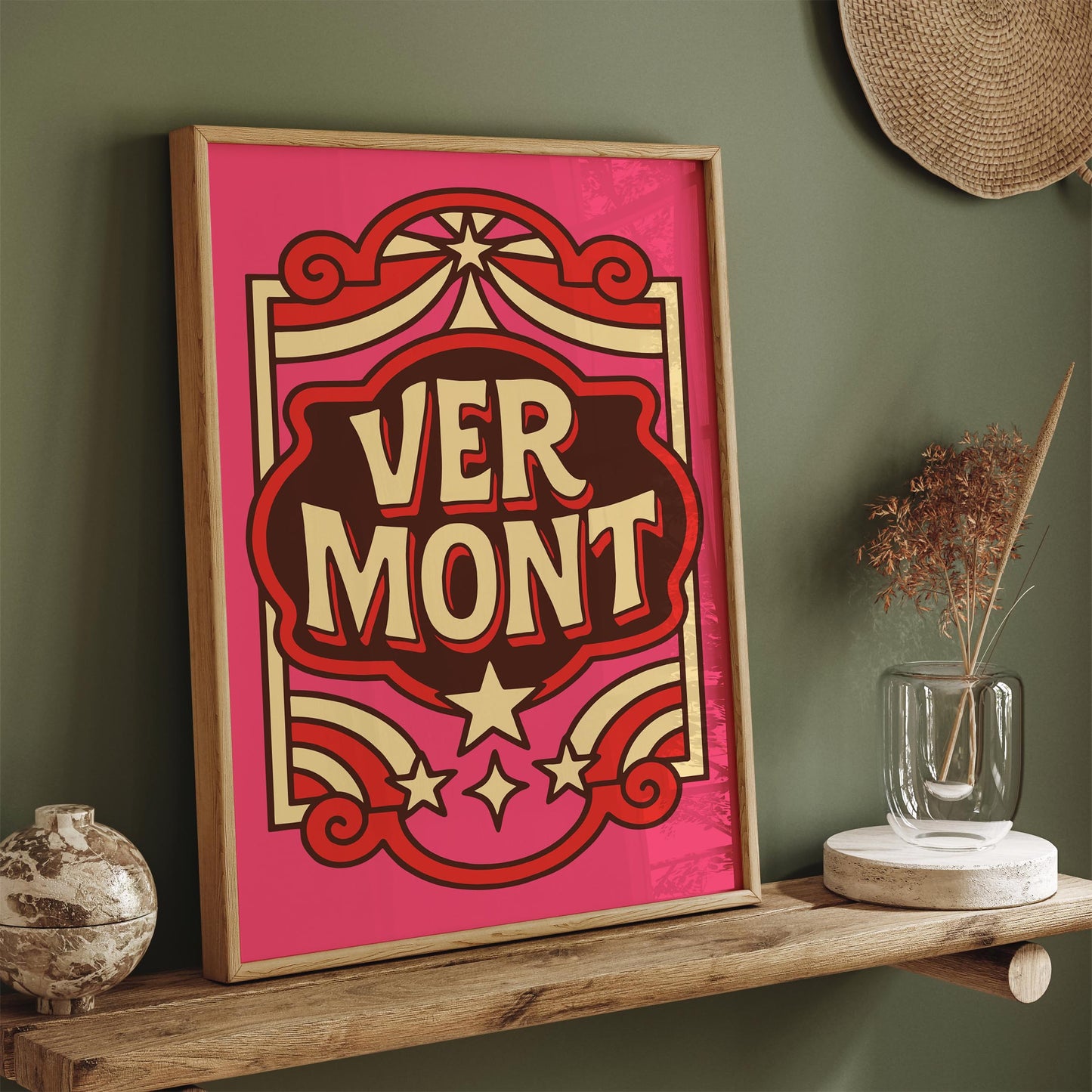 Vermont Travel Poster Funhouse Home Decor