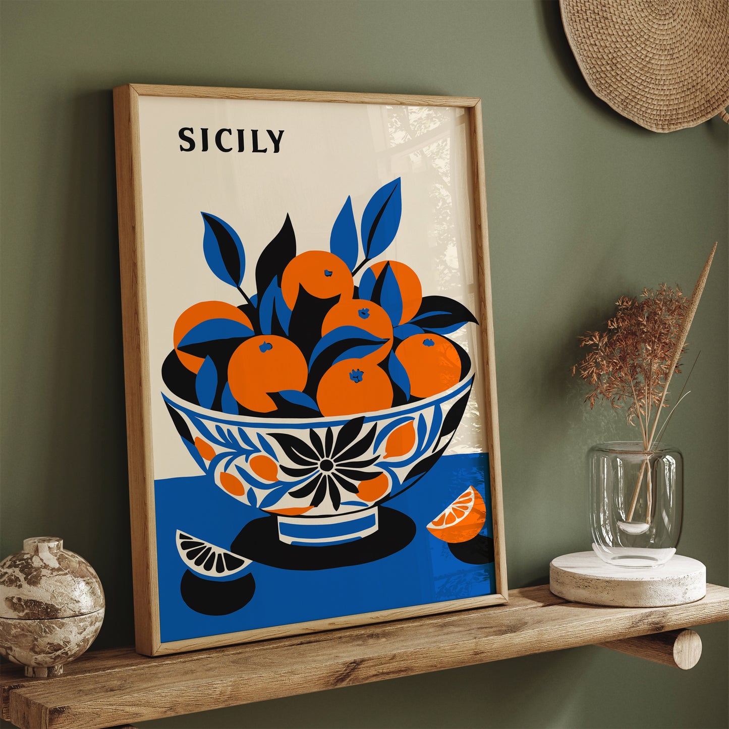 Bowl of Oranges Sicily Art Print 2024