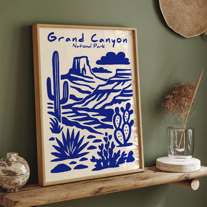 Grand Canyon Poster - Arizona Blue National Park Art