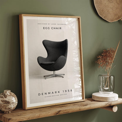 Egg Chair Scandinavinan Design Poster