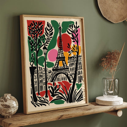 Bohemian Eiffel Tower Paris Colorful Poster