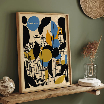 Denmark Abstract Cityscape Poster