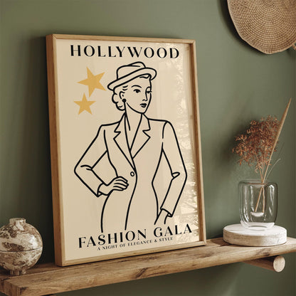 Hollywood Fashion Gala Poster - Vintage Style Art Print