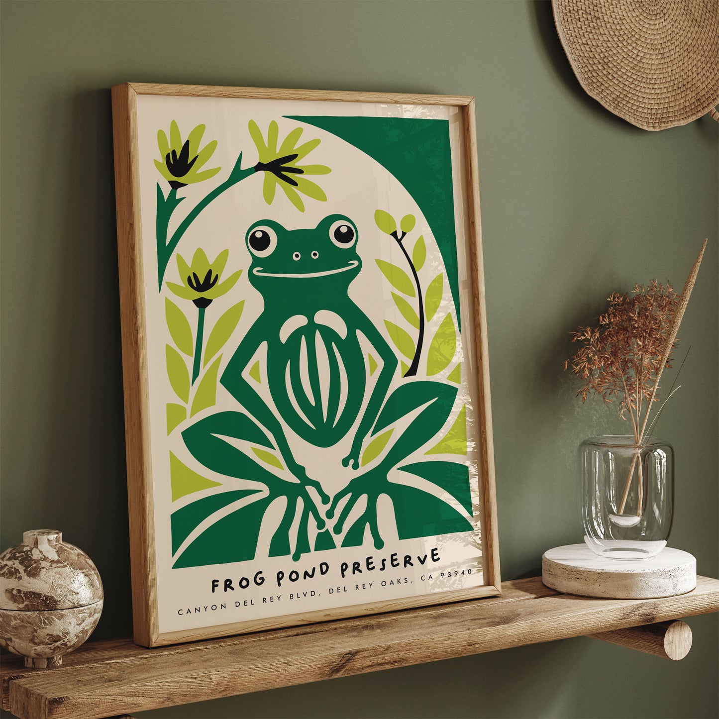 Whimsical Frog Art Print - Frog Pond Preserve