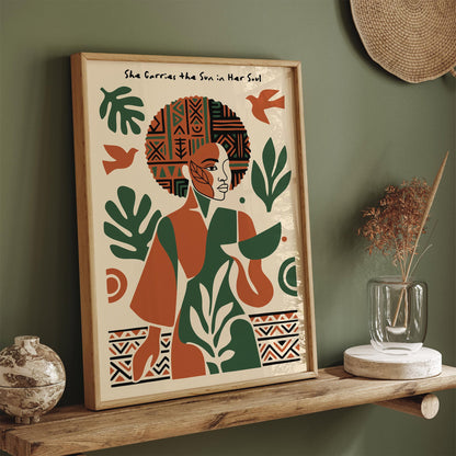 Afrohemian Woman Quote Poster