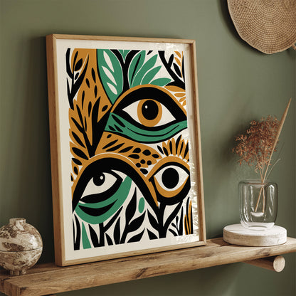 Abstract Bohemian Eyes Art Print