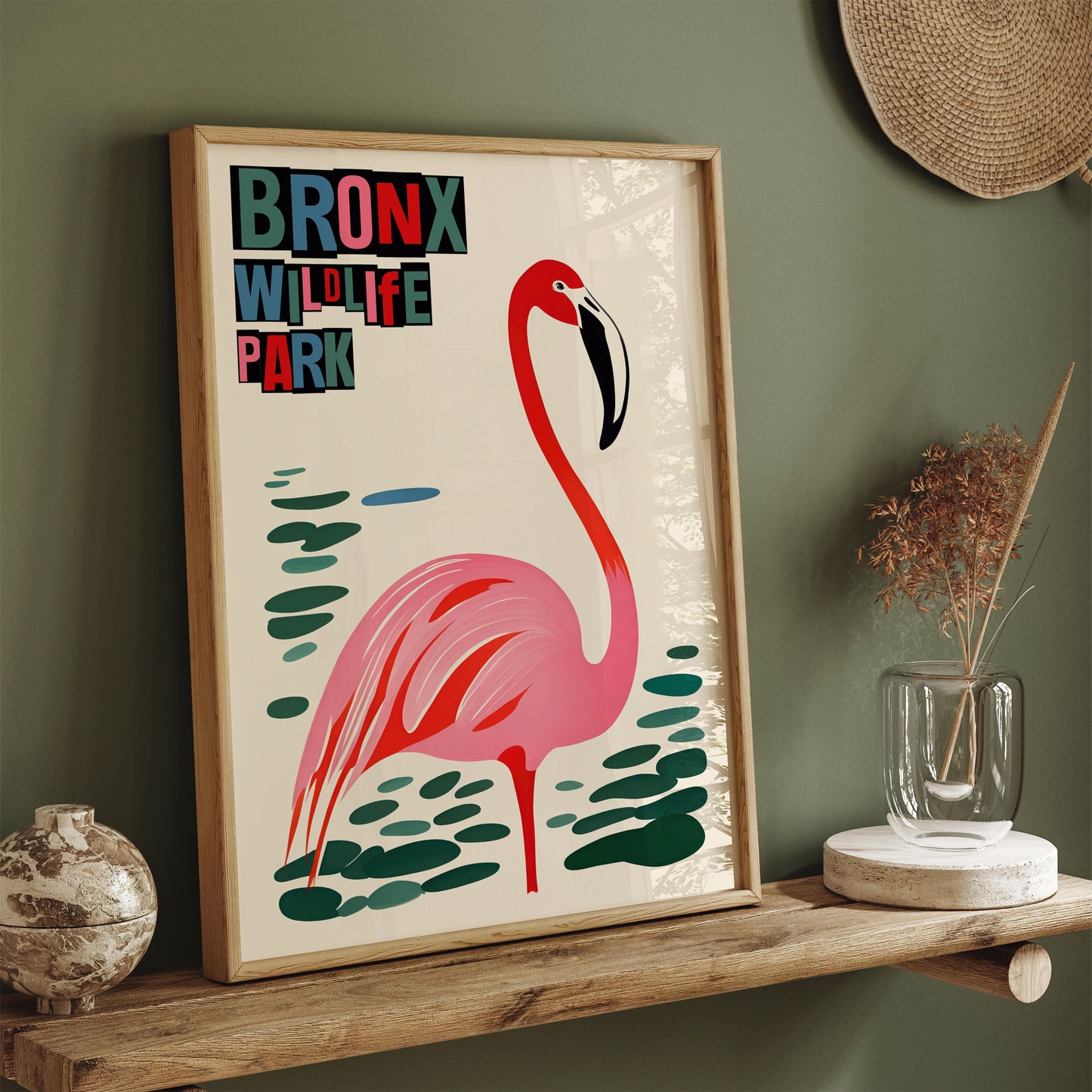 Bronx Wildlife Park Flamingo Poster