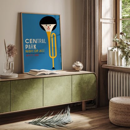 Central Park 1996 Jazz Retro Poster