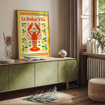 La Dolce Vita Lobster Poster