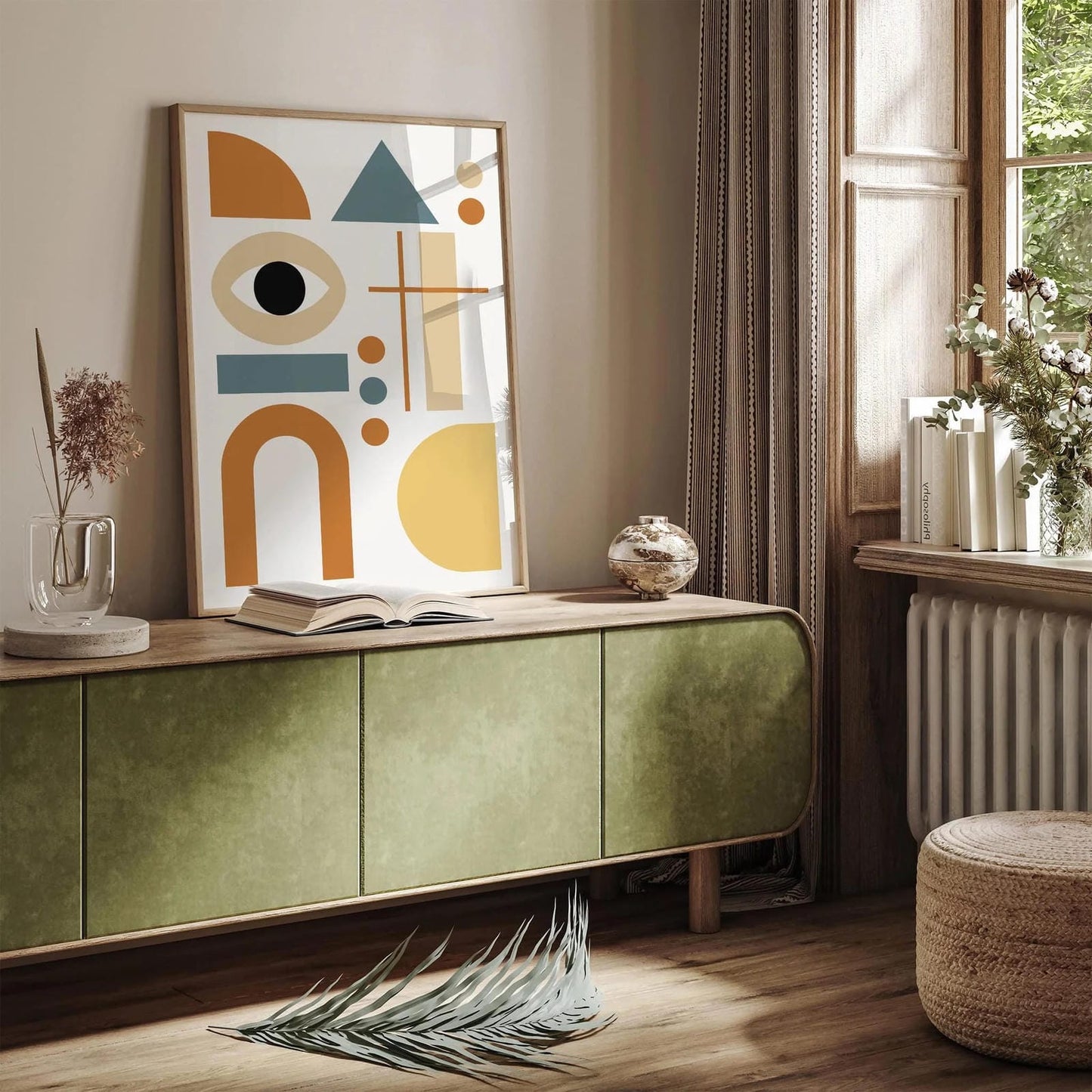 Modern Minimalist Art Print, Neutral Home Decor