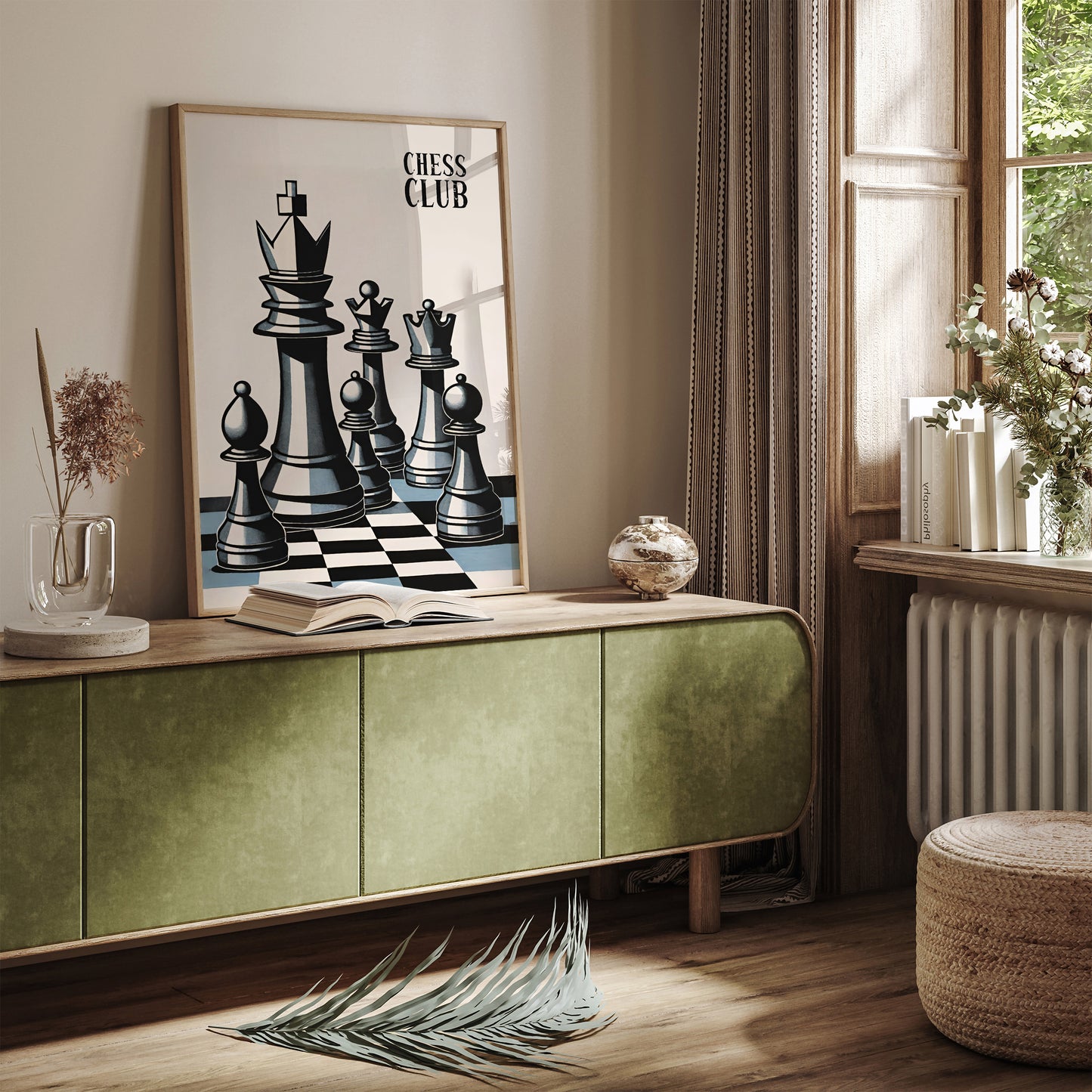 Chess Club Modern Minimalist Poster