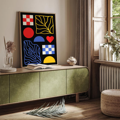 Mid Century Modern Poster - Abstract Retro Wall Art