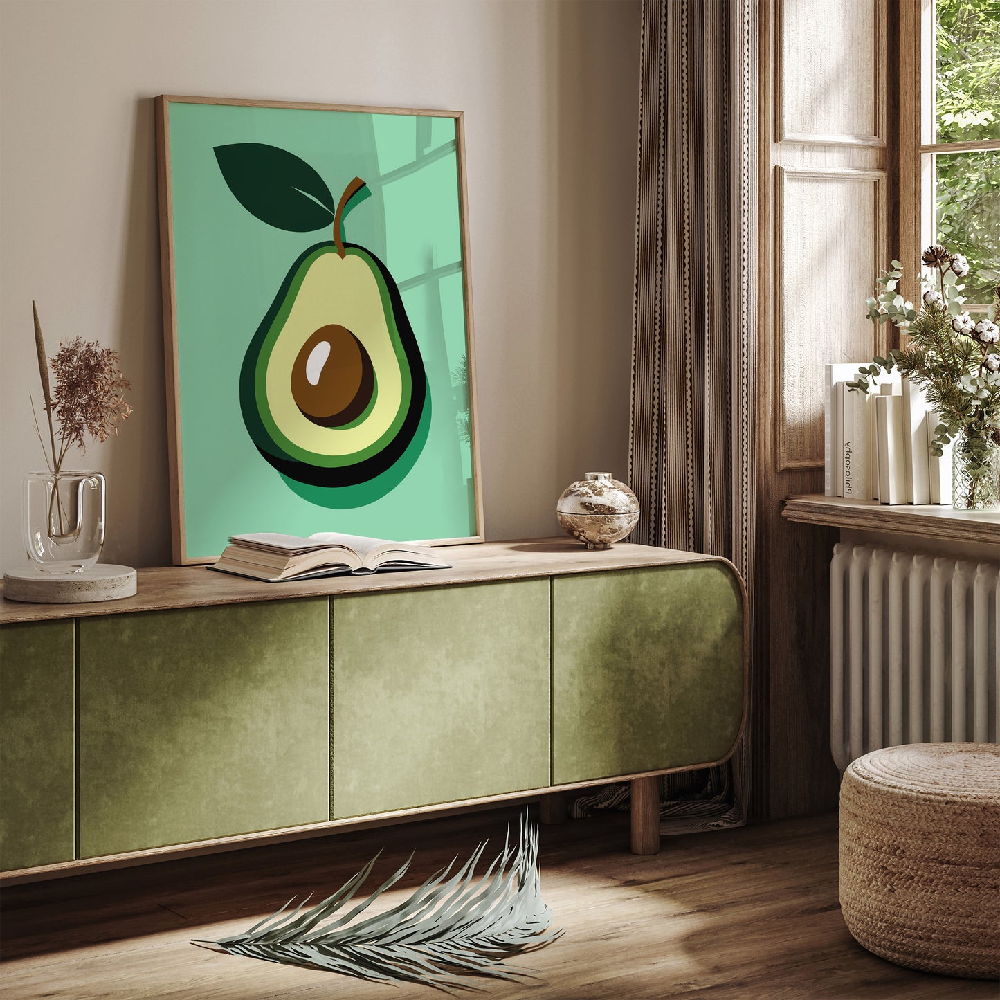 Avocado Minimalist Kitchen Wall Art