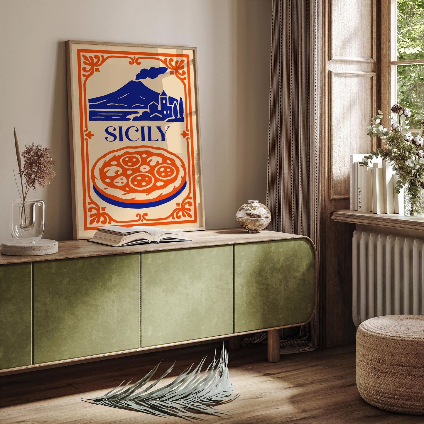 Sicily Italy Travel Poster - Mount Etna Scenic Wall Art 2026