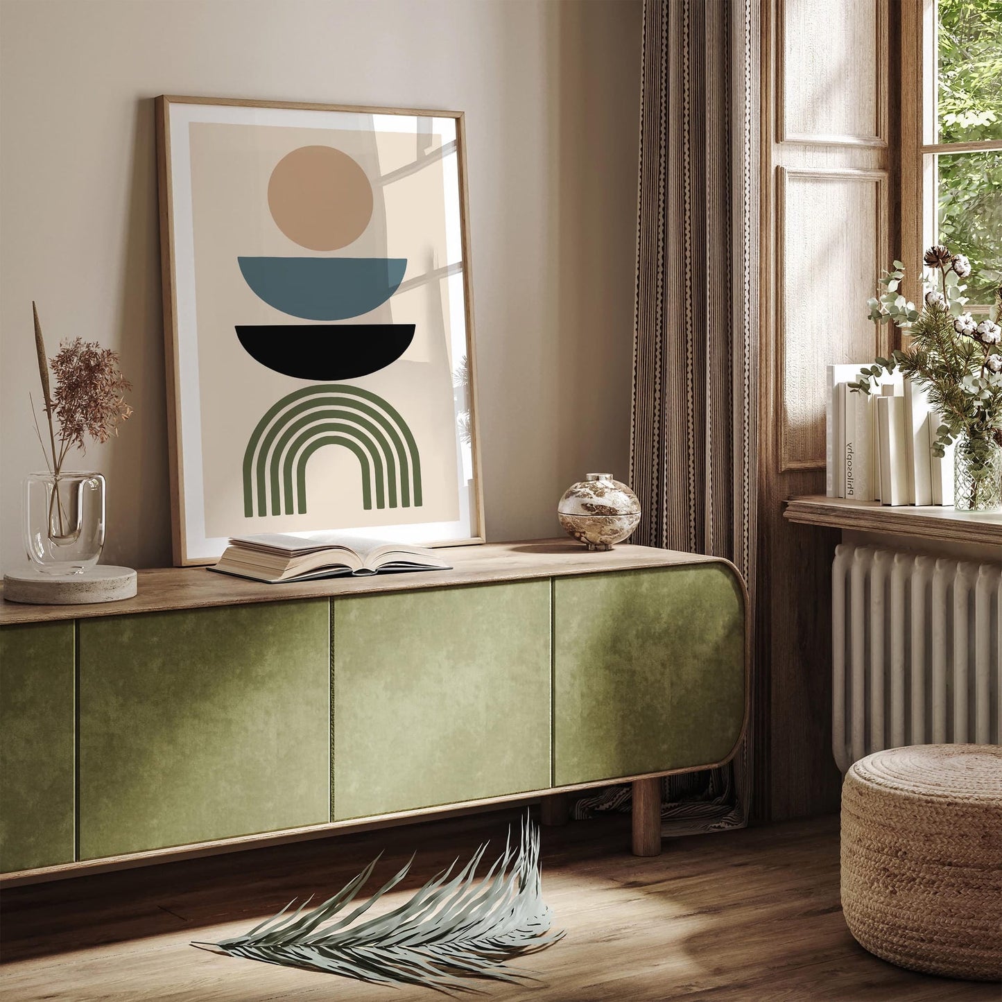 Modern Geometric Poster - Mancave Wall Decor