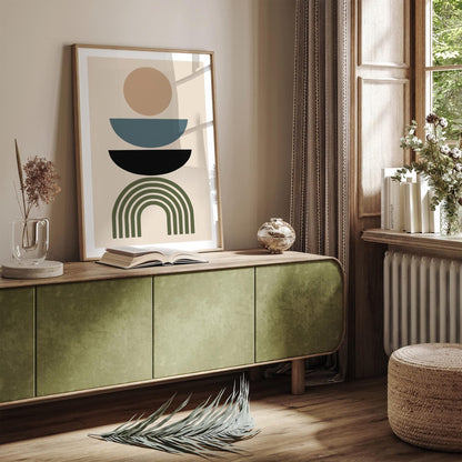 Modern Geometric Poster - Mancave Wall Decor