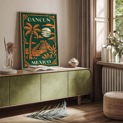 Cancun Mexico Travel Poster