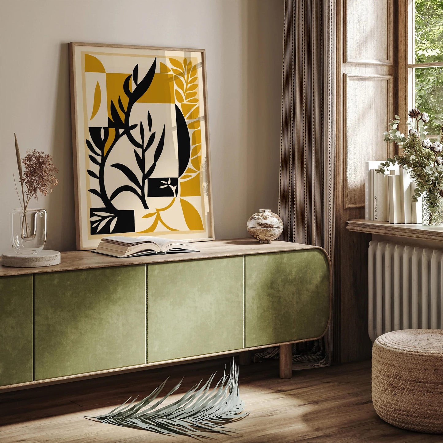 Abstract Nature in Neutral Tones Art Print