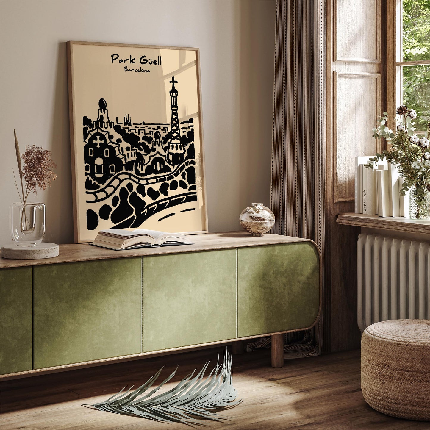 Park Guel Barcelona Travel Poster