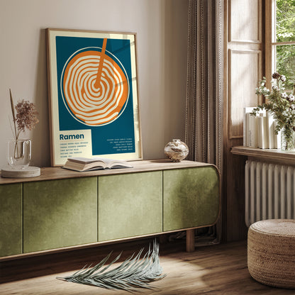 Retro Ramen Recipe Poster