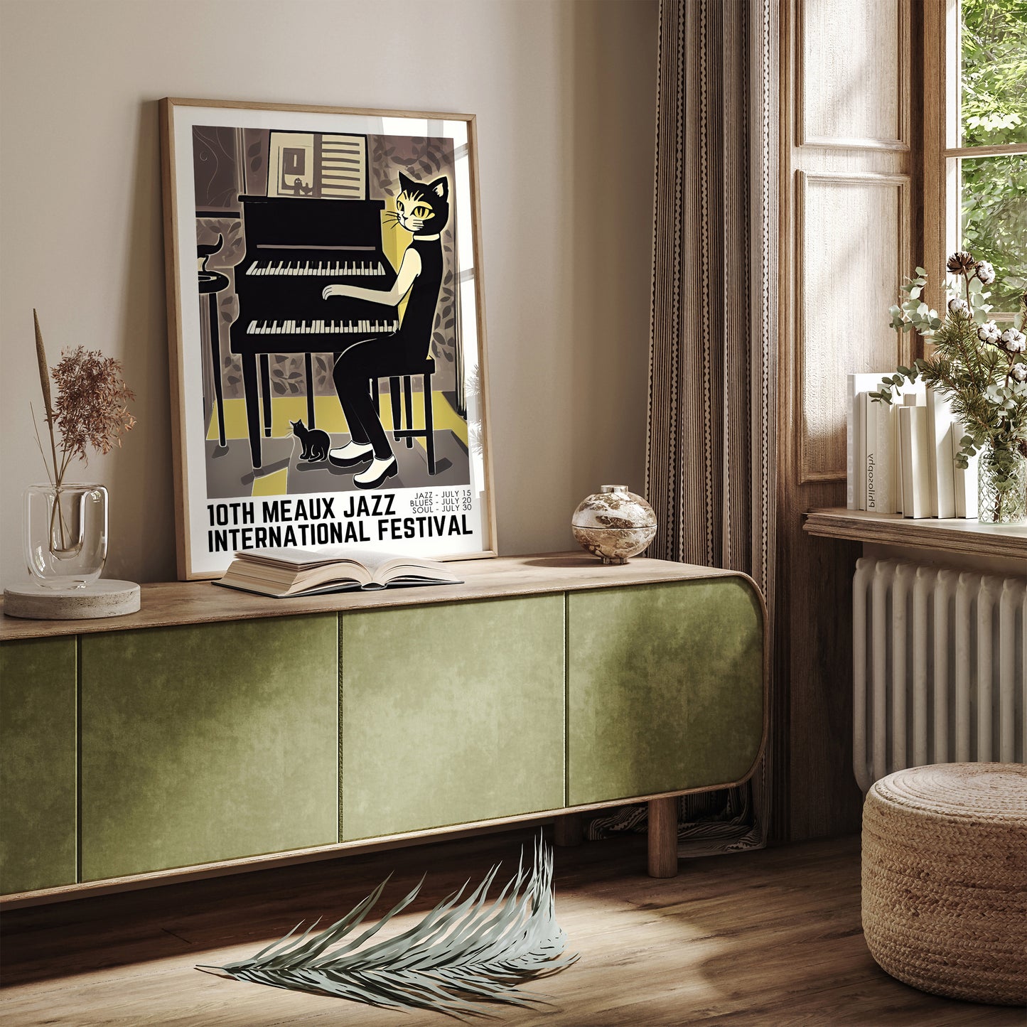 10th Meaux Jazz Festival - Piano Cat Poster