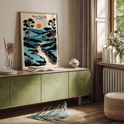 Marin County, California Travel Poster