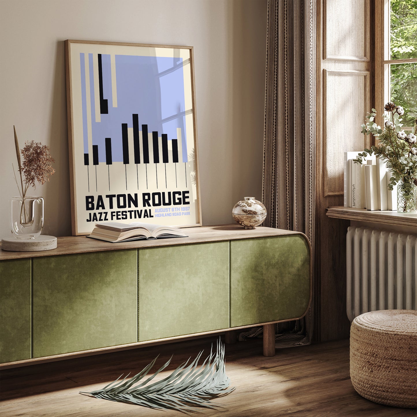 Baton Rouge 1987 Minimalist Jazz Poster