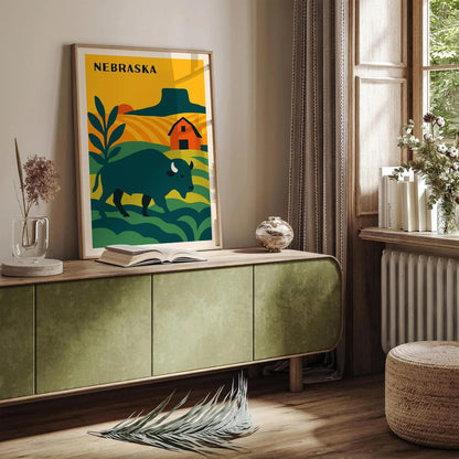 Nebraska State Travel Poster