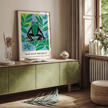 Frog Pond Nature Print - Cute Frog Decor