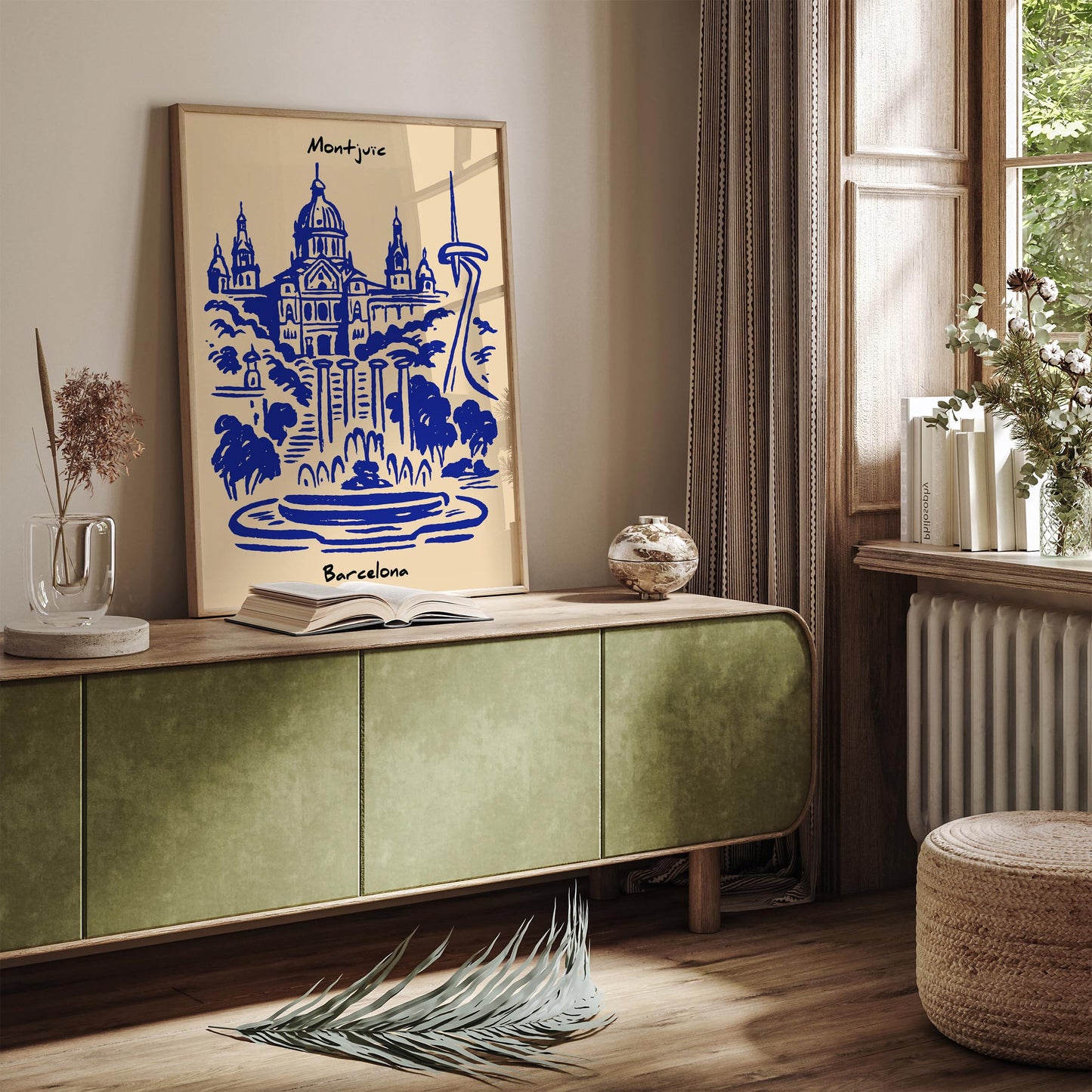 Montjuïc Barcelona Cityscape Poster
