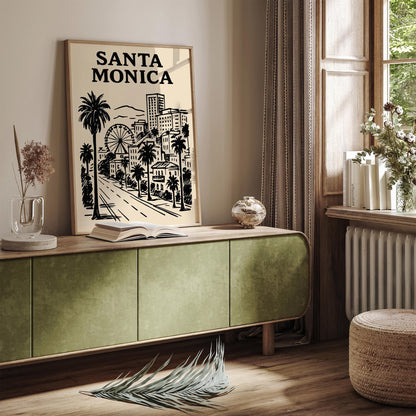 Santa Monica Cityscape Poster