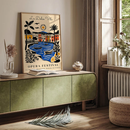 La Dolce Vita Italian Opera Poster – Festival Wall Art Decor