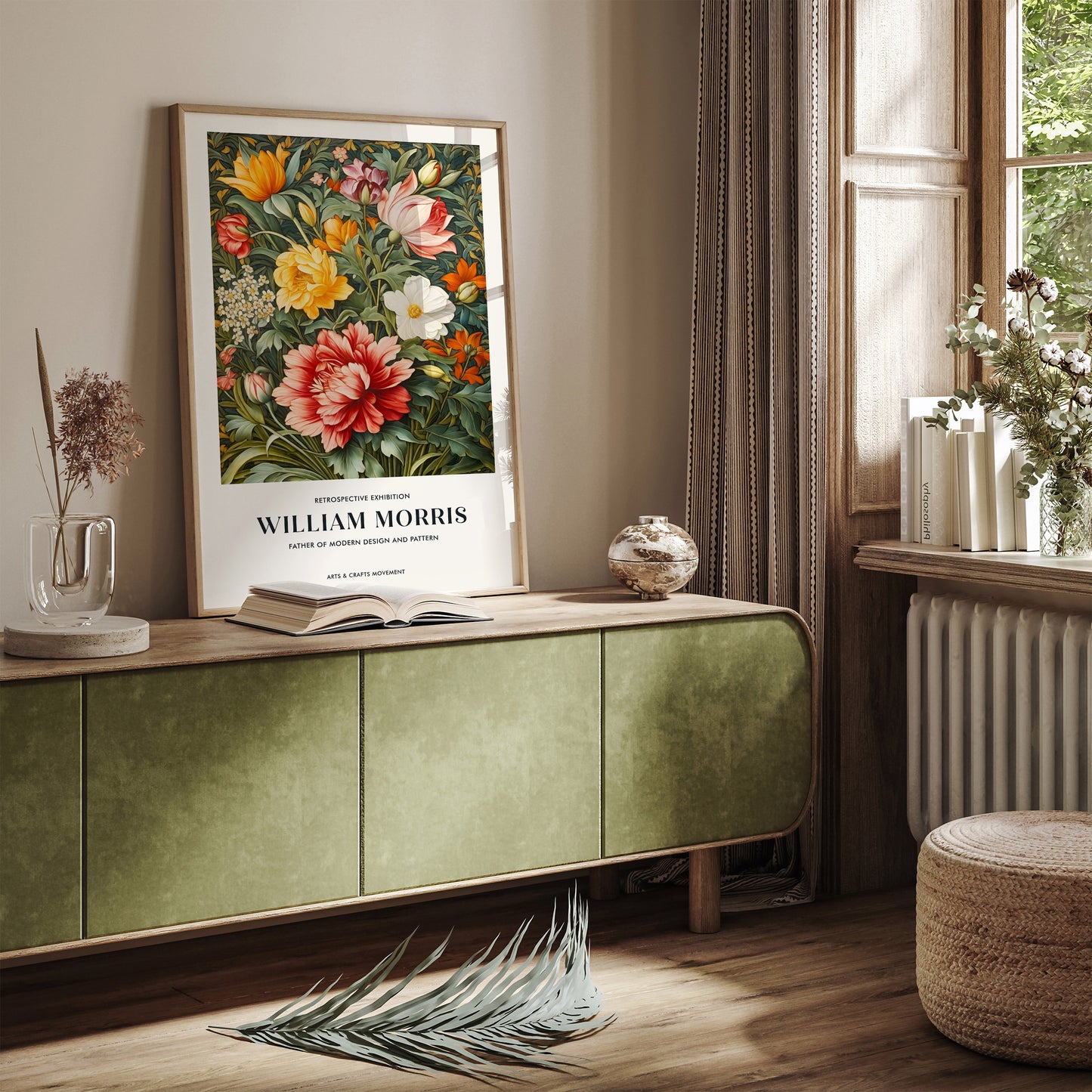 W. Morris Inspired Exhibition Floral Print