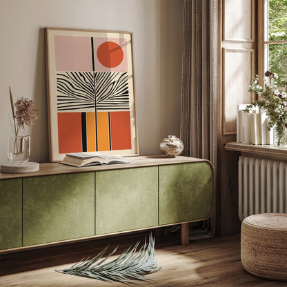 Mid Century Modern Living Room Art Print