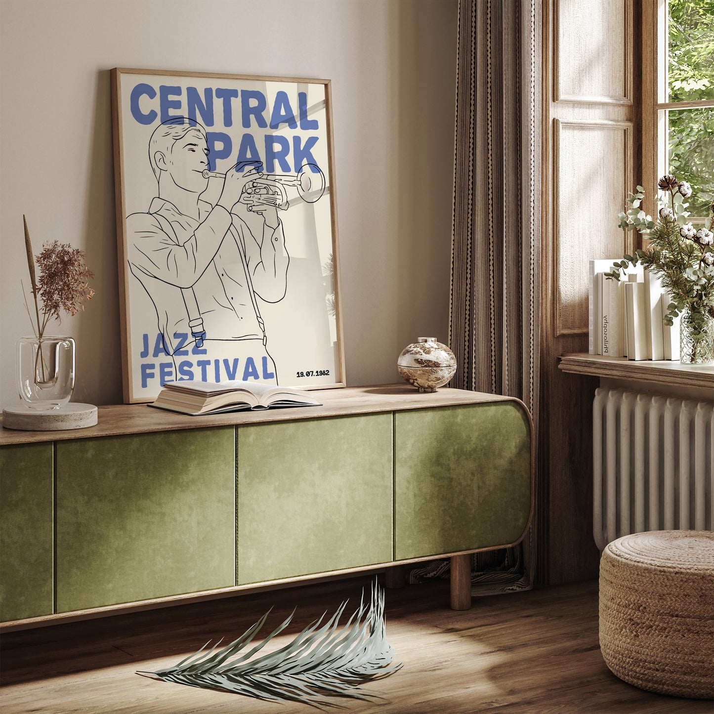 Central Park Jazz Festival Retro Poster