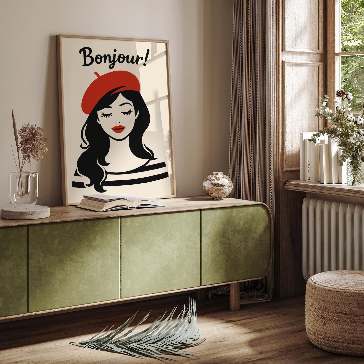 Bonjour French Girl Poster