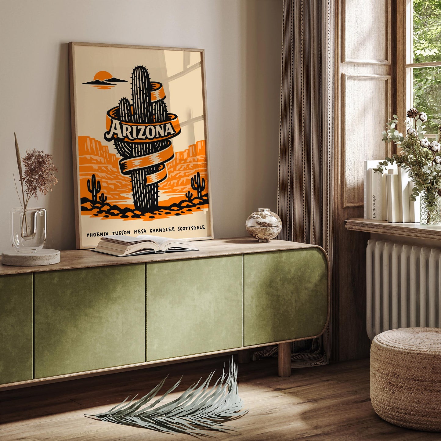 Arizona Saguaro Cactus Poster – Desert Wall Art