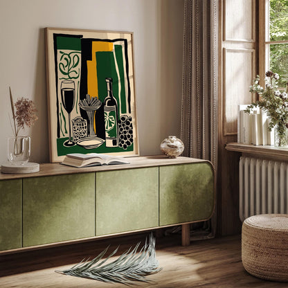 Wine and Pasta, Italian Restaurant Wall Art